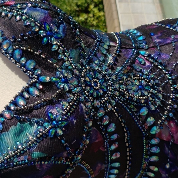 ELLIE Wilde mermaid sparkly sequin beaded prom wedding ball formal dress… - Picture 10 of 17